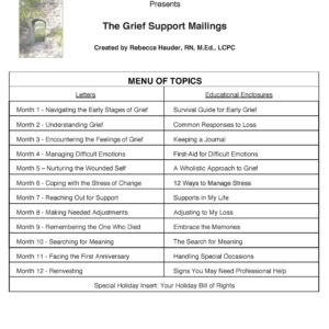Mailings - Grief Support Mailings on Flash Drive - Image 3